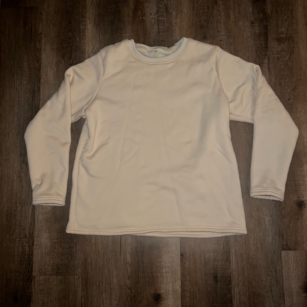 Classic Cream Fuzzy Inside Sweatsuit Top And Bottom From H&M